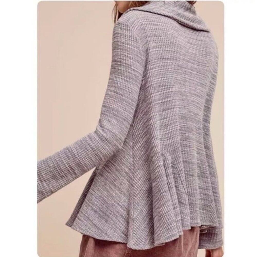 POSTMARK Anthropologie Gray Maurisa Cowl Neck Thermal OB557277 Womens Size Small - Picture 4 of 9